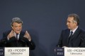 Jean-Louis Borloo et François Bayrou à Paris, le 5 novembre. | REUTERS/JACKY NAEGELEN